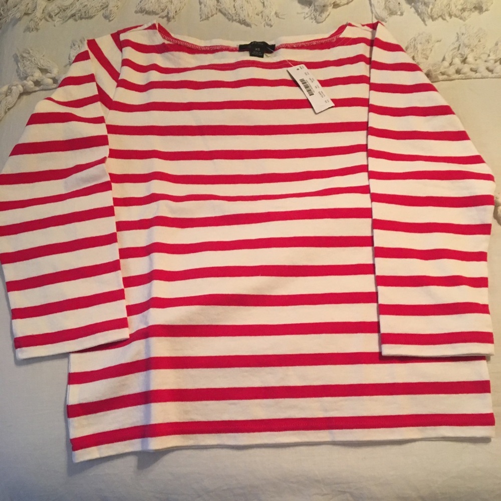 Brand New JCREW 3/4 Sleeve Boatneck Tee
